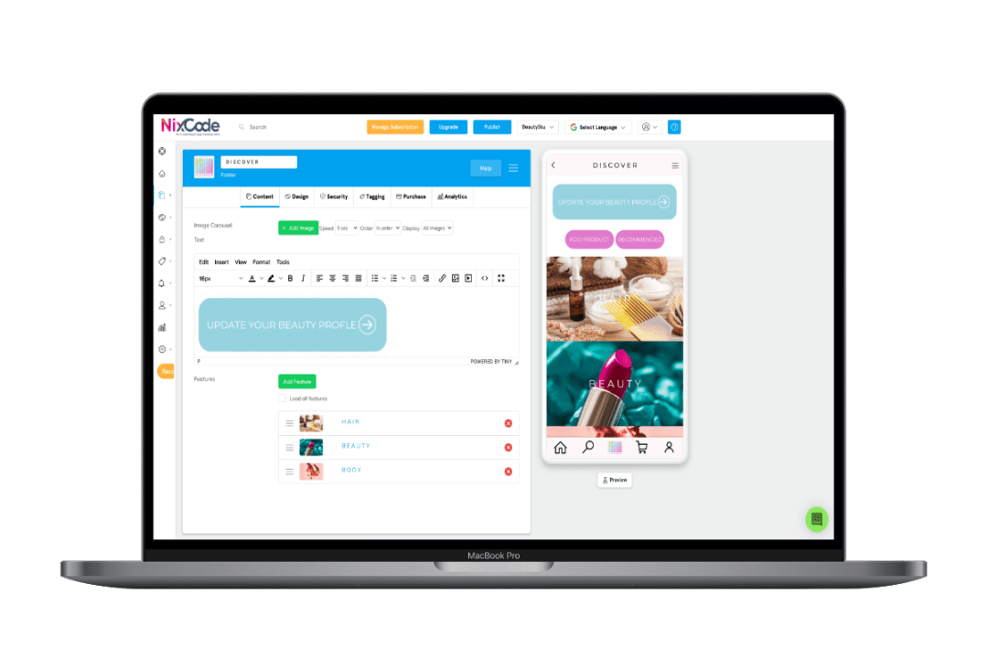 NixCode backend screenshot